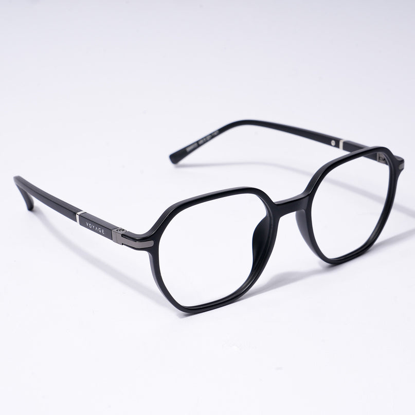Voyage FlexLite Matt Black Square Eyeglasses for Men & Women - MG5570-C1