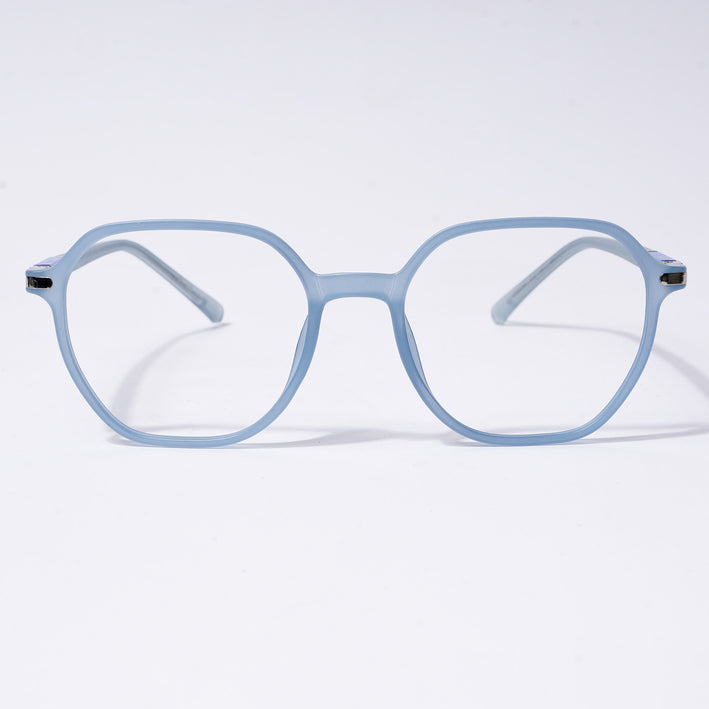 Voyage FlexLite Matt Blue Square Eyeglasses for Men & Women - MG5572-C3