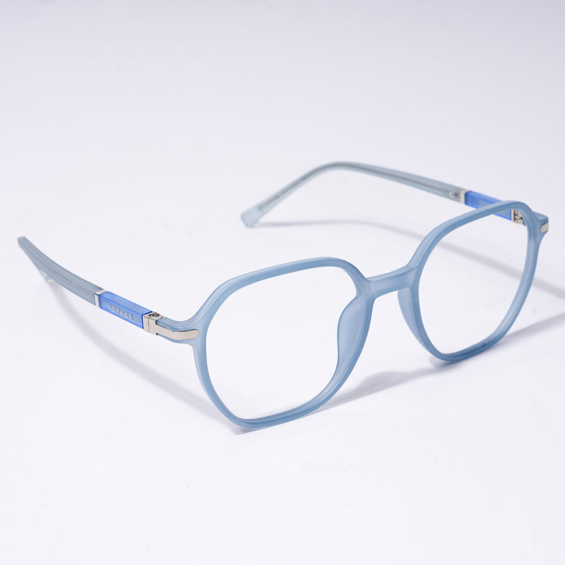 Voyage FlexLite Matt Blue Square Eyeglasses for Men & Women - MG5572-C3