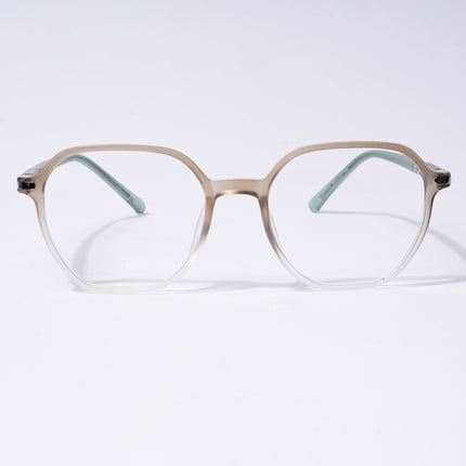 Voyage FlexLite Olive & Transparent Square Eyeglasses for Men & Women - MG5573-C4