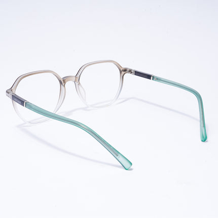 Voyage FlexLite Olive & Transparent Square Eyeglasses for Men & Women - MG5573-C4