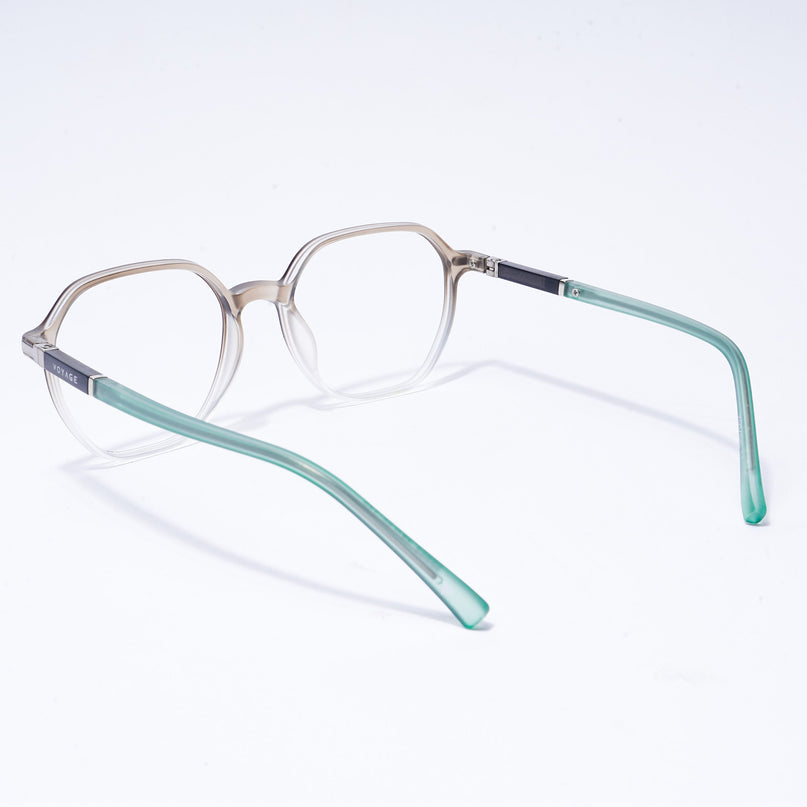 Voyage FlexLite Olive & Transparent Square Eyeglasses for Men & Women - MG5573-C4