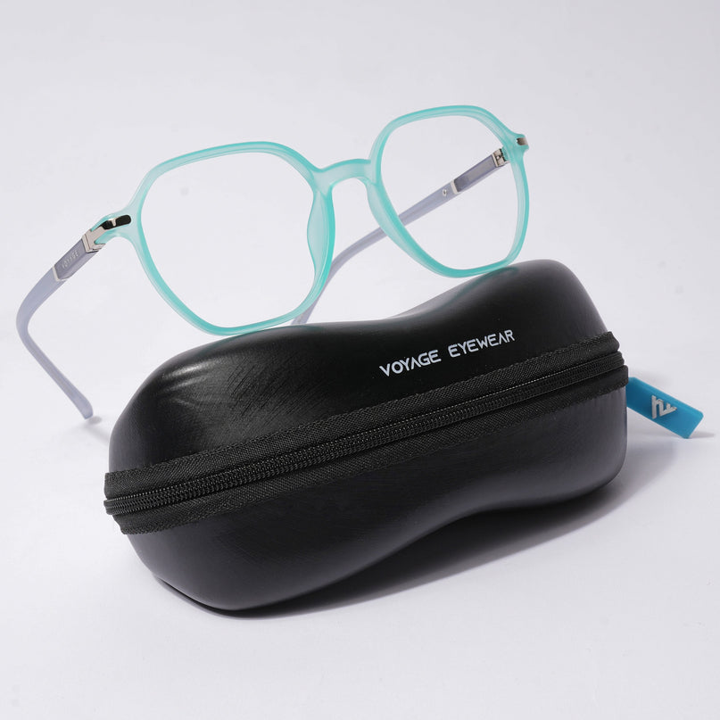 Voyage FlexLite Turquoise Square Eyeglasses for Men & Women - MG5575-C6