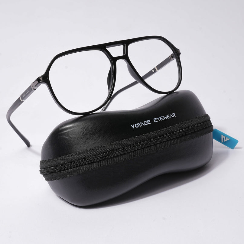 Voyage FlexLite Matt Black Wayfarer Eyeglasses for Men & Women - MG5576-C1