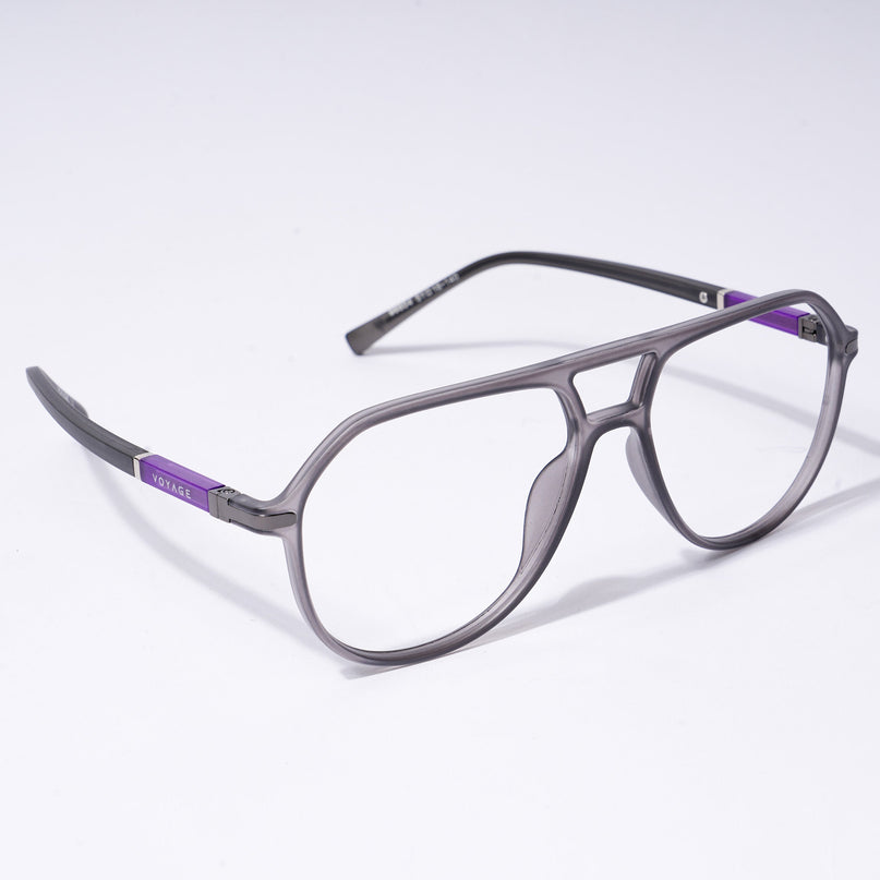 Voyage FlexLite Grey Wayfarer Eyeglasses for Men & Women - MG5577-C2