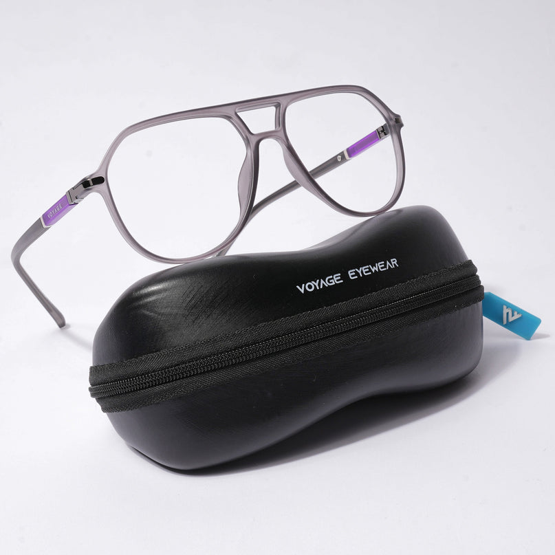 Voyage FlexLite Grey Wayfarer Eyeglasses for Men & Women - MG5577-C2
