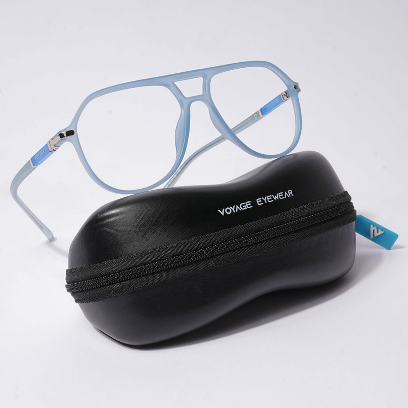 Voyage FlexLite Matt Blue Wayfarer Eyeglasses for Men & Women - MG5578-C3