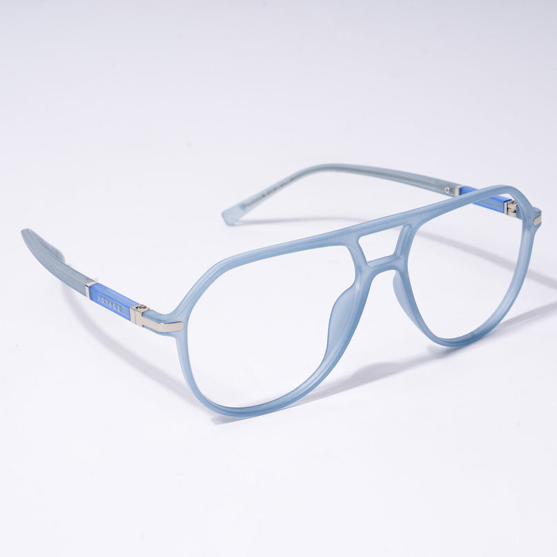 Voyage FlexLite Matt Blue Wayfarer Eyeglasses for Men & Women - MG5578-C3