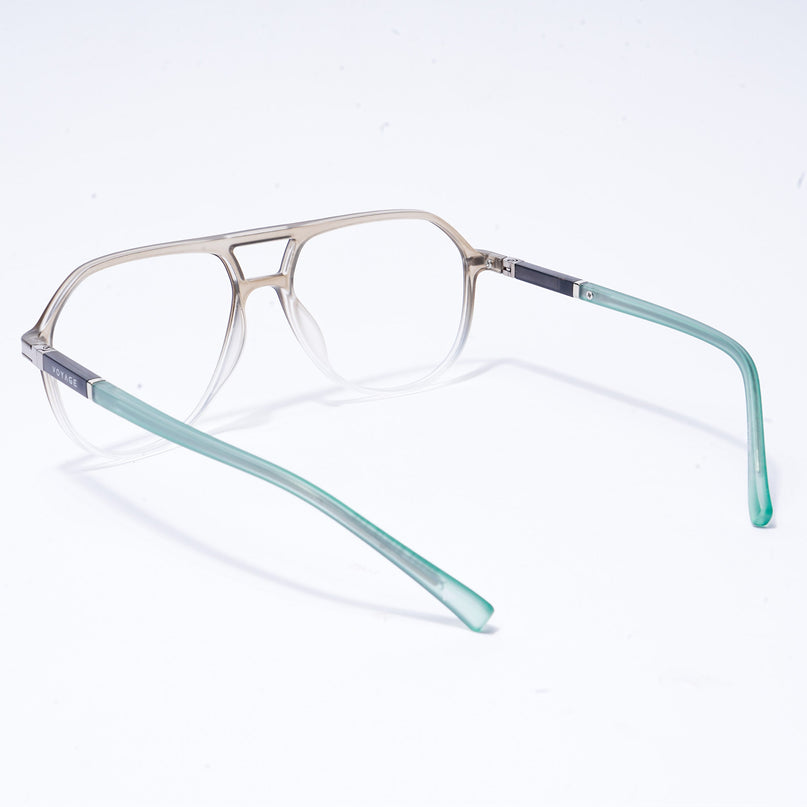 Voyage FlexLite Olive & Transparent Wayfarer Eyeglasses for Men & Women - MG5579-C4