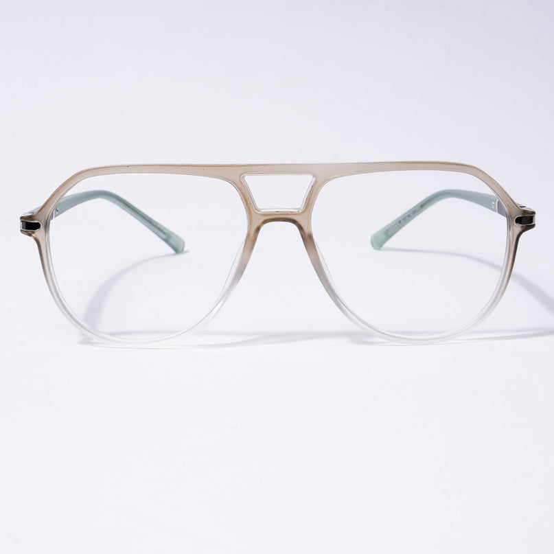 Voyage FlexLite Olive & Transparent Wayfarer Eyeglasses for Men & Women - MG5579-C4