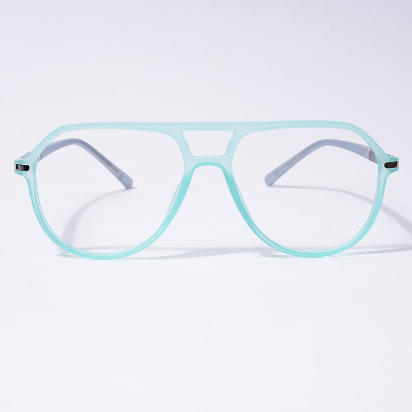 Voyage FlexLite Turquoise Wayfarer Eyeglasses for Men & Women - MG5580-C5