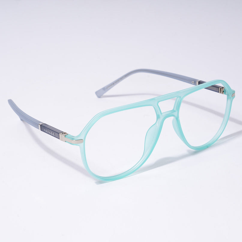 Voyage FlexLite Turquoise Wayfarer Eyeglasses for Men & Women - MG5580-C5