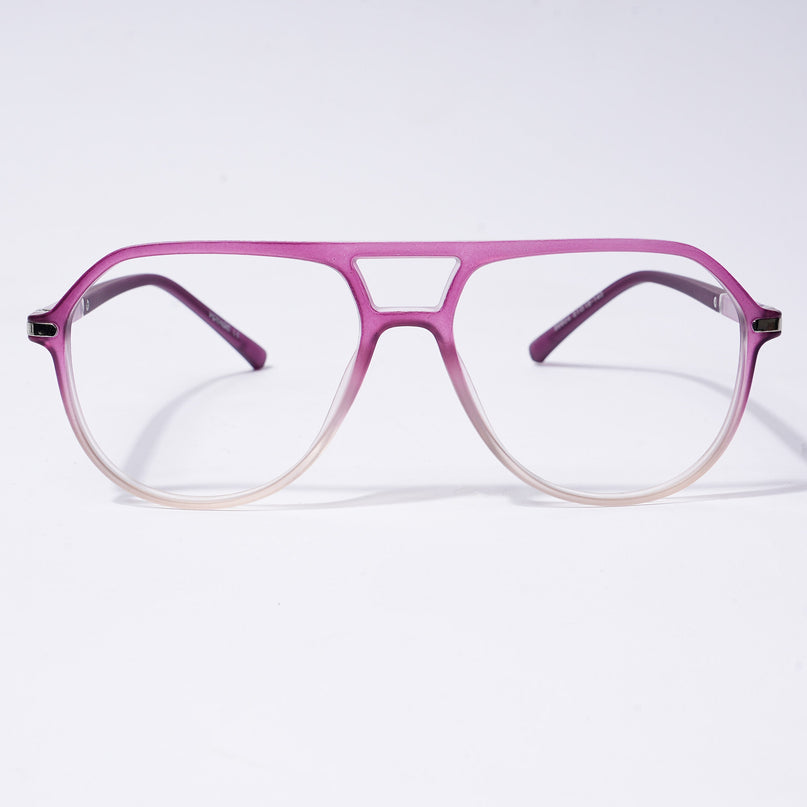 Voyage FlexLite Violet & Brown Wayfarer Eyeglasses for Men & Women - MG5581-C6