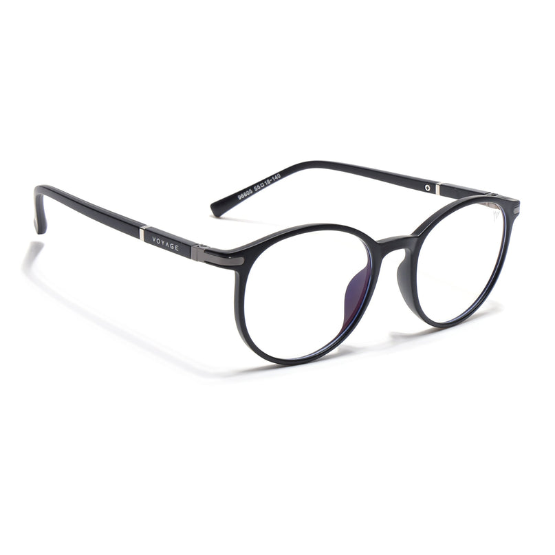 Voyage FlexLite Matt Black Oval Eyeglasses for Men & Women - MG5582-C1
