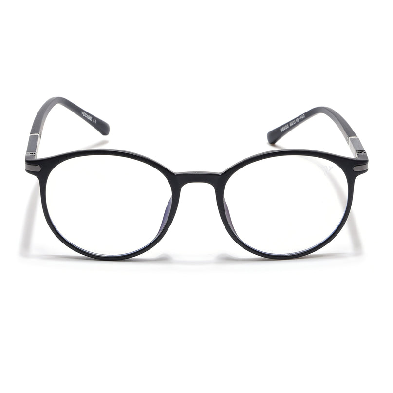 Voyage FlexLite Matt Black Oval Eyeglasses for Men & Women - MG5582-C1