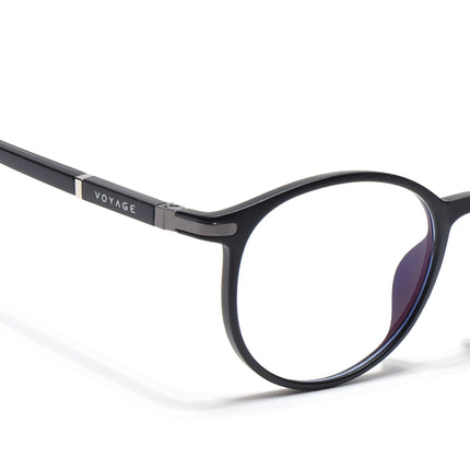 Voyage FlexLite Matt Black Oval Eyeglasses for Men & Women - MG5582-C1