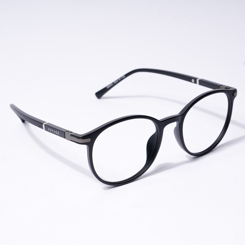 Voyage FlexLite Matt Black Oval Eyeglasses for Men & Women - MG5582-C1