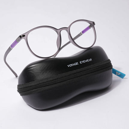 Voyage FlexLite Grey Oval Eyeglasses for Men & Women - MG5583-C2