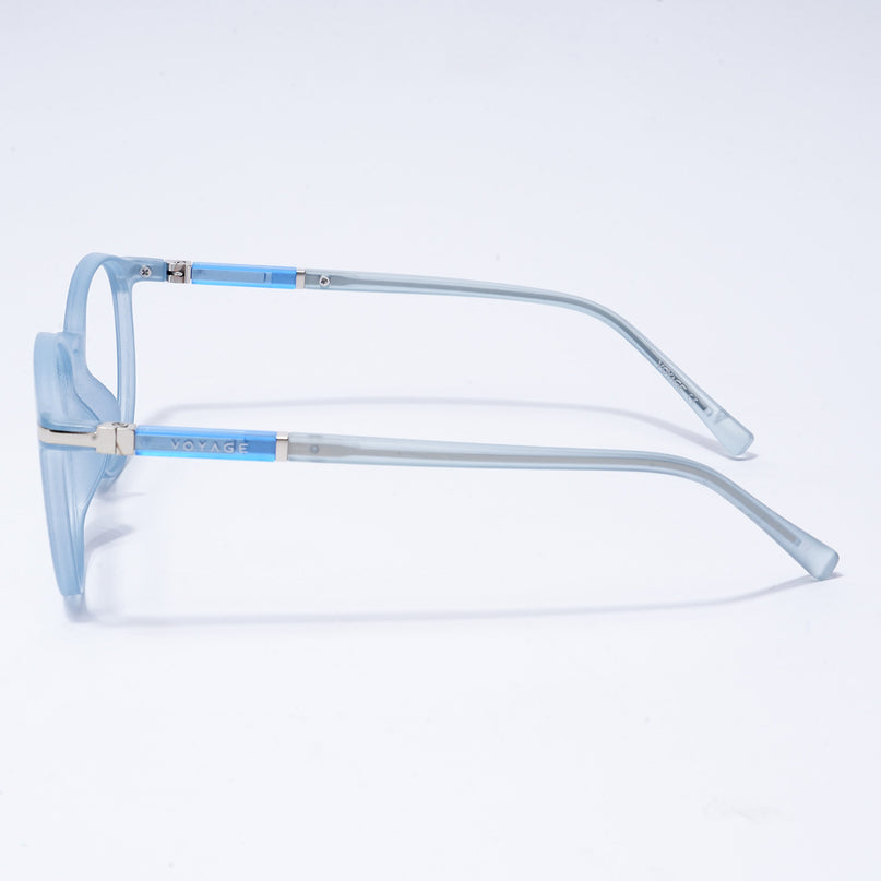 Voyage FlexLite Matt Blue Oval Eyeglasses for Men & Women - MG5584-C3