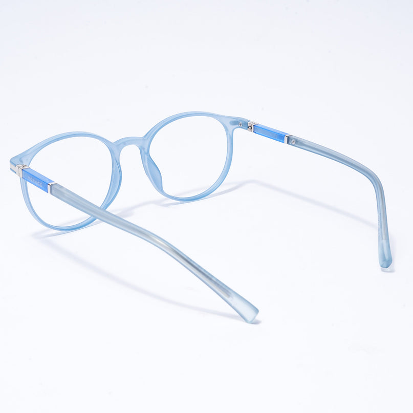 Voyage FlexLite Matt Blue Oval Eyeglasses for Men & Women - MG5584-C3