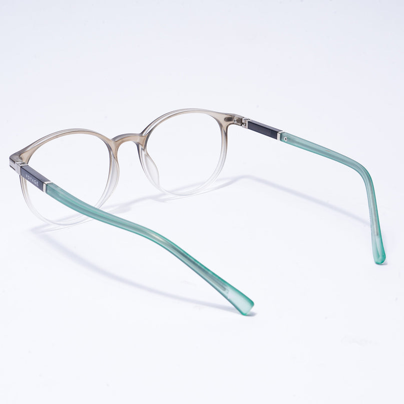 Voyage FlexLite Olive & Transparent Oval Eyeglasses for Men & Women - MG5585-C4