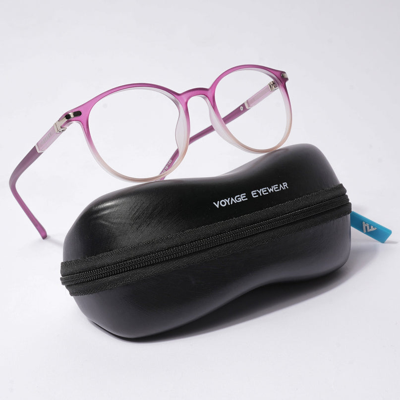 Voyage FlexLite Violet & Brown Oval Eyeglasses for Men & Women - MG5586-C5