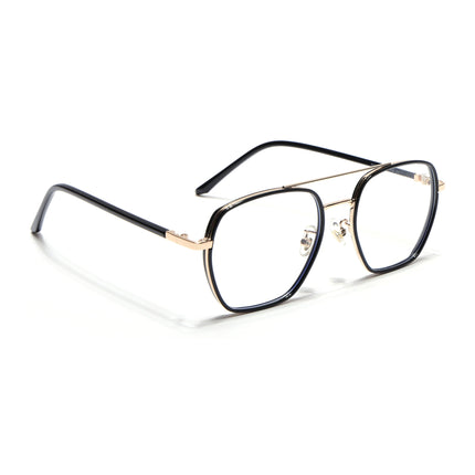Voyage Maverick Golden & Black Wayfarer Eyeglasses for Men & Women - MG5101-C1