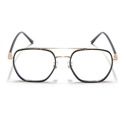 Voyage Maverick Golden & Black Wayfarer Eyeglasses for Men & Women - MG5101-C1