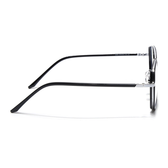 Voyage Maverick Silver & Black Wayfarer Eyeglasses for Men & Women - MG5102-C2