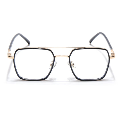 Voyage Maverick Black & Golden Wayfarer Eyeglasses for Men & Women - MG5113-C1