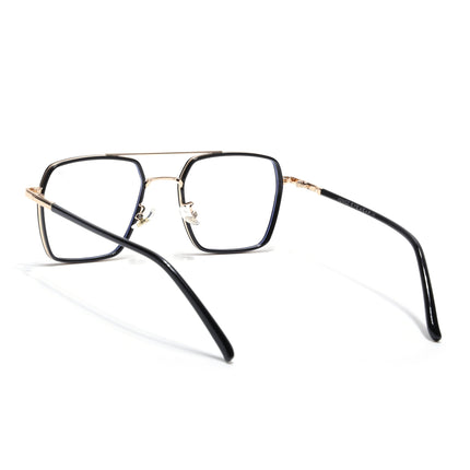 Voyage Maverick Black & Golden Wayfarer Eyeglasses for Men & Women - MG5113-C1