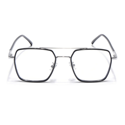 Voyage Maverick Black & Silver Wayfarer Eyeglasses for Men & Women - MG5114-C2