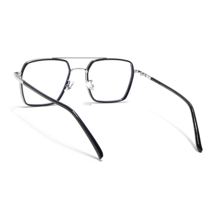 Voyage Maverick Black & Silver Wayfarer Eyeglasses for Men & Women - MG5114-C2