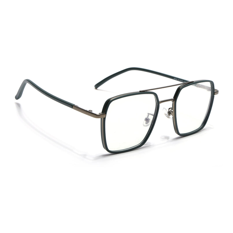 Voyage Maverick Green & Grey Wayfarer Eyeglasses for Men & Women - MG5118-C6