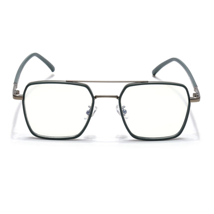 Voyage Maverick Green & Grey Wayfarer Eyeglasses for Men & Women - MG5118-C6