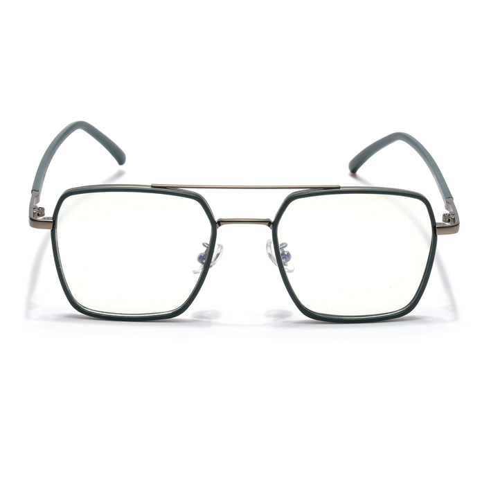 Voyage Maverick Green & Grey Wayfarer Eyeglasses for Men & Women - MG5118-C6