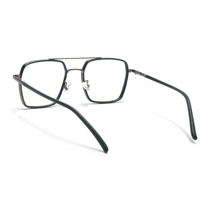 Voyage Maverick Green & Grey Wayfarer Eyeglasses for Men & Women - MG5118-C6