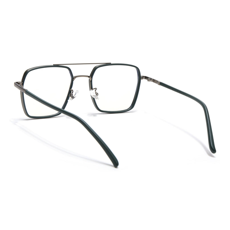 Voyage Maverick Green & Grey Wayfarer Eyeglasses for Men & Women - MG5118-C6