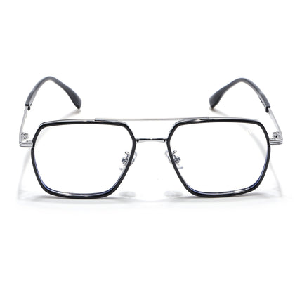 Voyage Black & Silver Wayfarer Eyeglasses for Men & Women - MG5120-C2