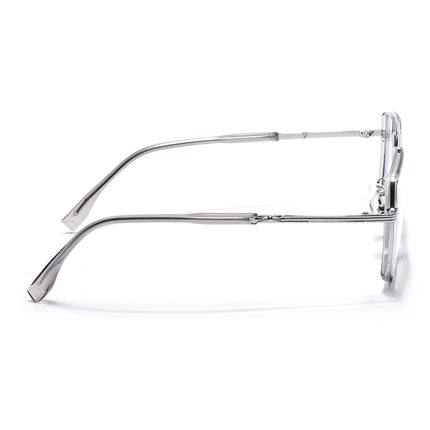 Voyage Grey & Silver Wayfarer Eyeglasses for Men & Women - MG5121-C3