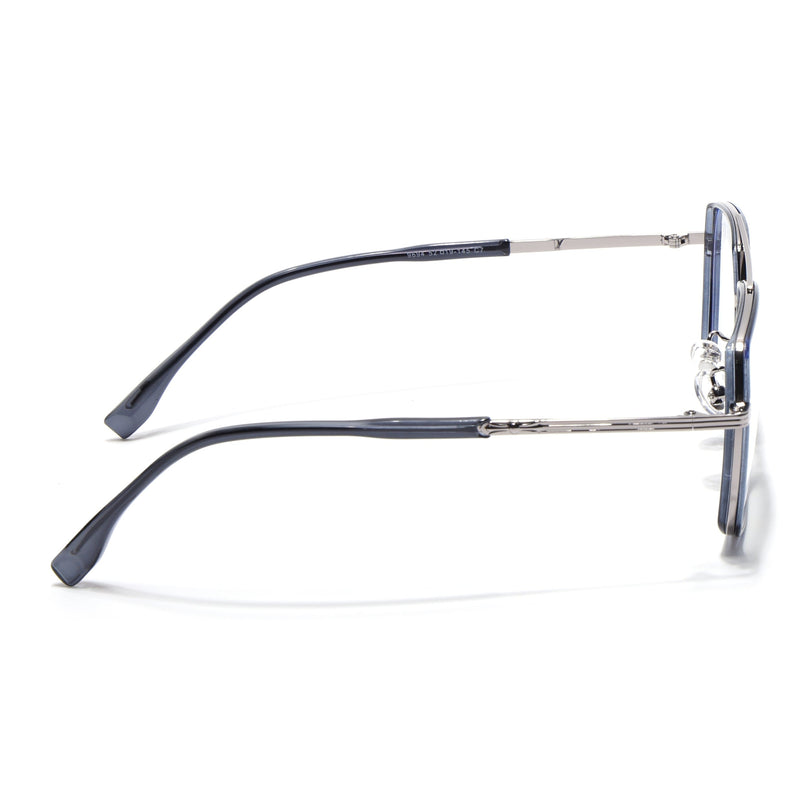 Voyage Blue & Silver Wayfarer Eyeglasses for Men & Women - MG5122-C4