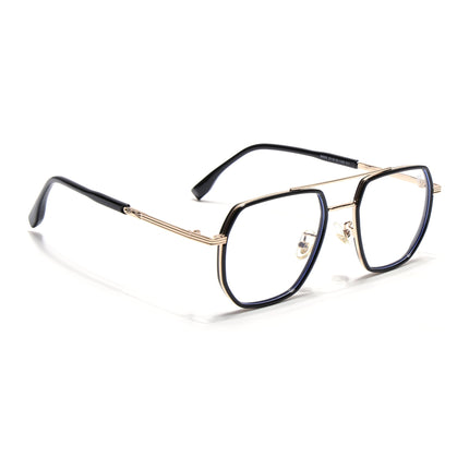 Voyage Black & Golden Wayfarer Eyeglasses for Men & Women - MG5124-C1