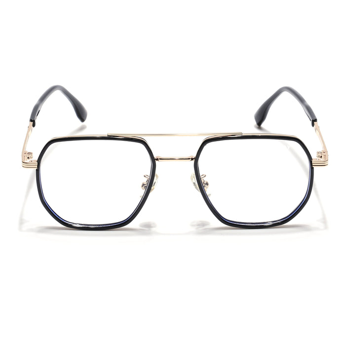 Voyage Black & Golden Wayfarer Eyeglasses for Men & Women - MG5124-C1
