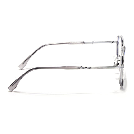 Voyage Grey & Silver Wayfarer Eyeglasses for Men & Women - MG5126-C3