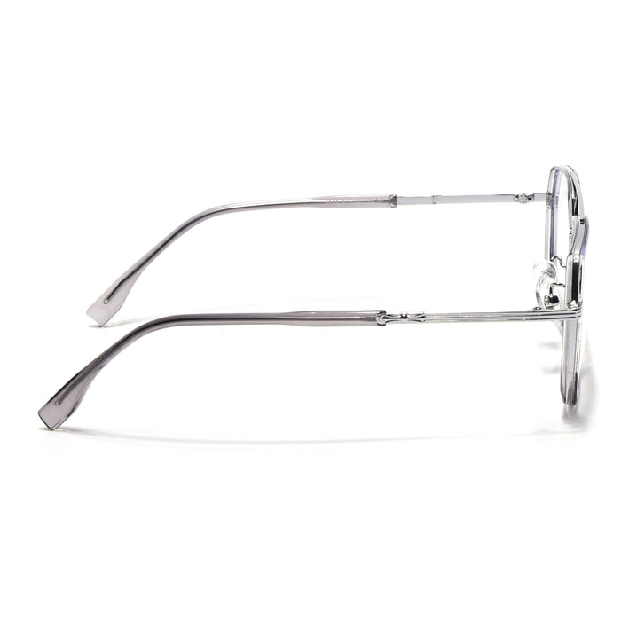 Voyage Grey & Silver Wayfarer Eyeglasses for Men & Women - MG5126-C3