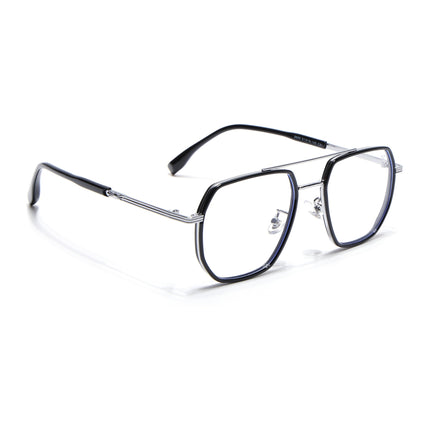 Voyage Blue & Silver Wayfarer Eyeglasses for Men & Women - MG5127-C4