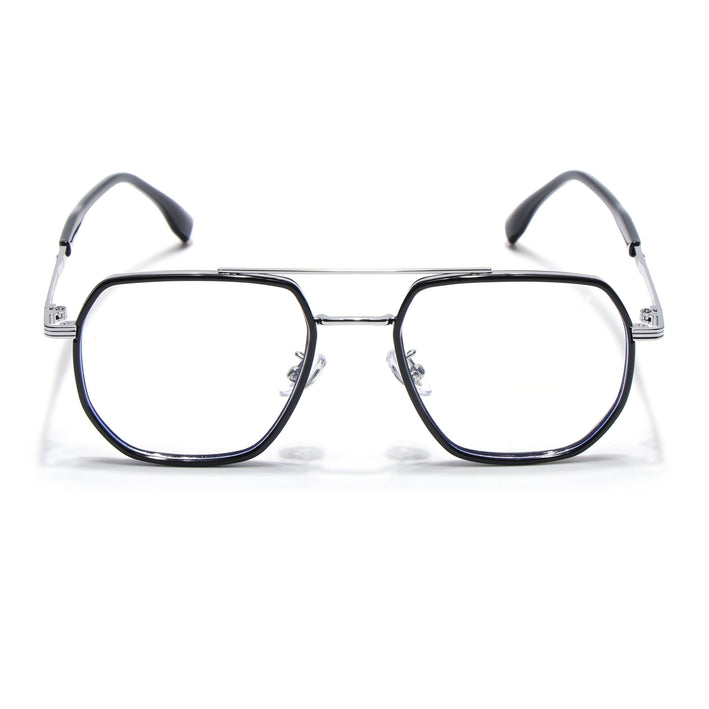 Voyage Blue & Silver Wayfarer Eyeglasses for Men & Women - MG5127-C4