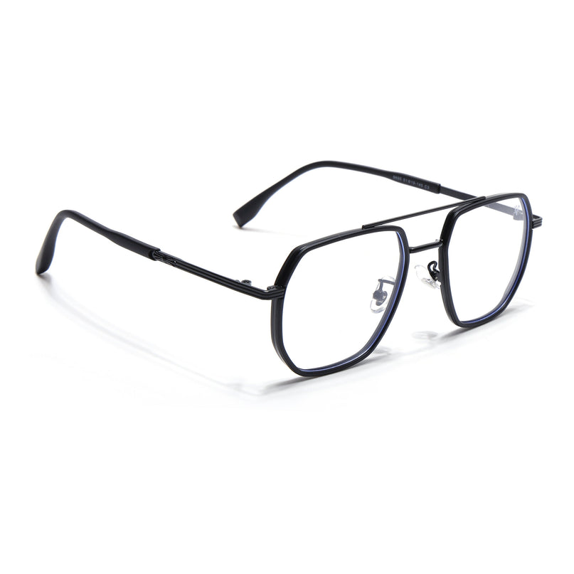 Voyage Black Wayfarer Eyeglasses for Men & Women - MG5128-C5