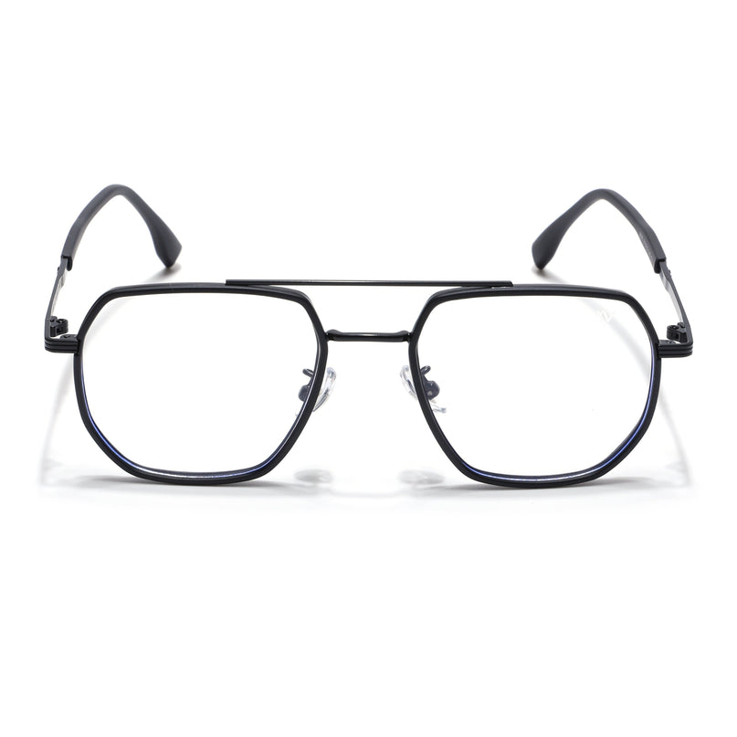 Voyage Black Wayfarer Eyeglasses for Men & Women - MG5128-C5