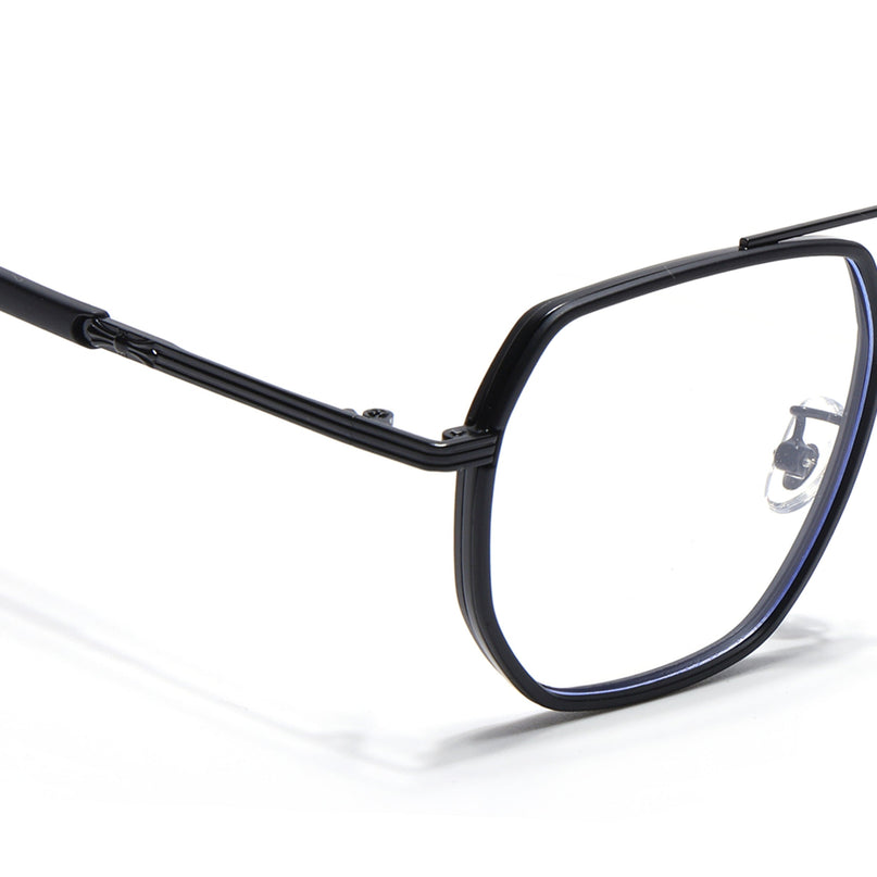 Voyage Black Wayfarer Eyeglasses for Men & Women - MG5128-C5